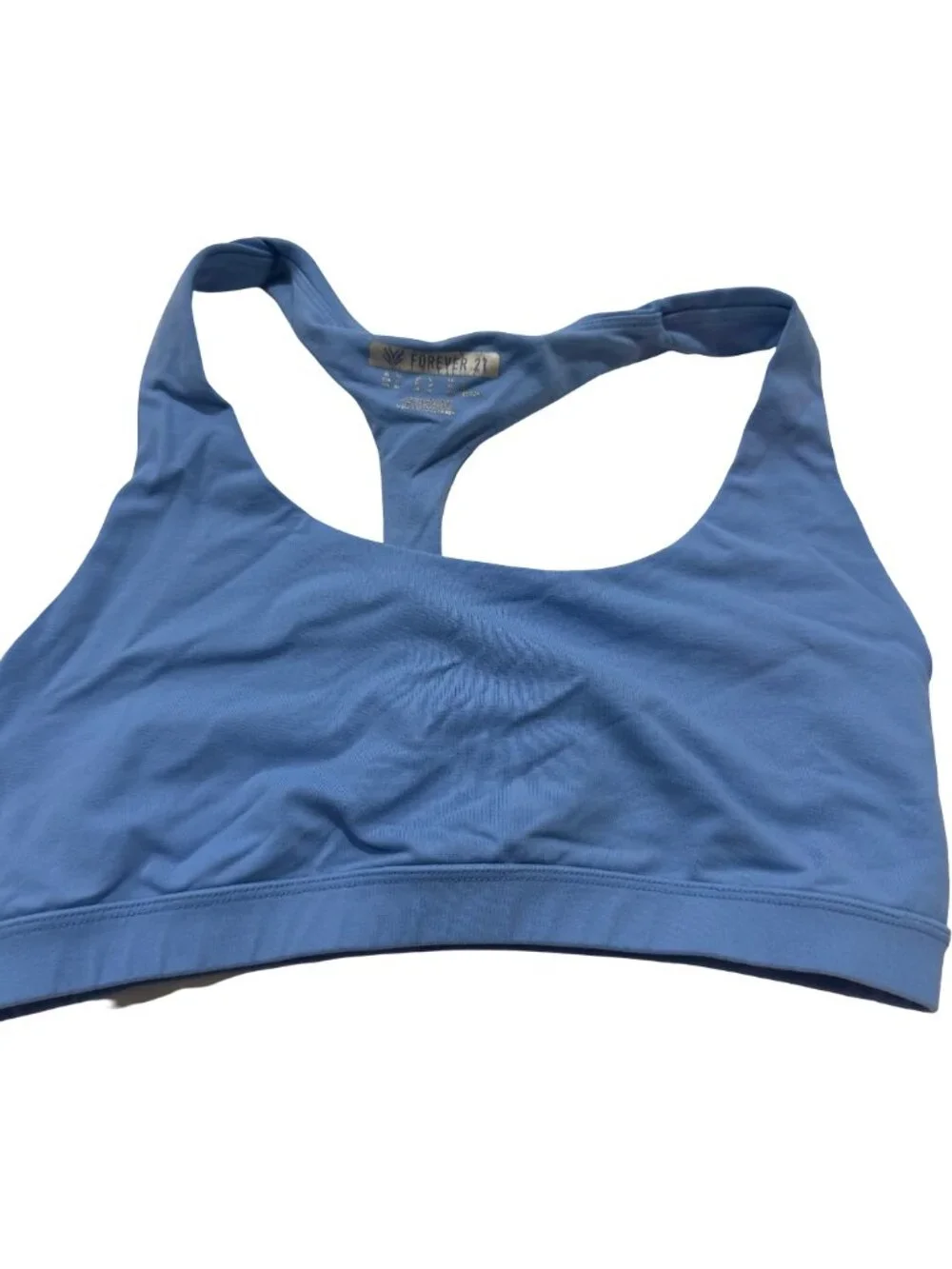 Forever 21 Two Blue Burgundy Strappy Racerback Sports Bra Set Medium Women's